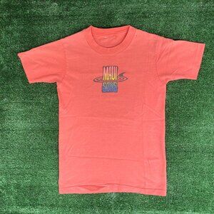 Vintage 90s Maui Sons T-Shirt Pink XS Single Stitch Hawaii Surf Preppy Tropical